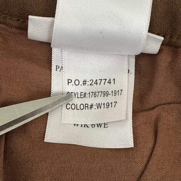 Paige Hoxton High Waist Ankle Skinny Pants Faux Leather Brown Size 25 READ - Picture 7 of 15